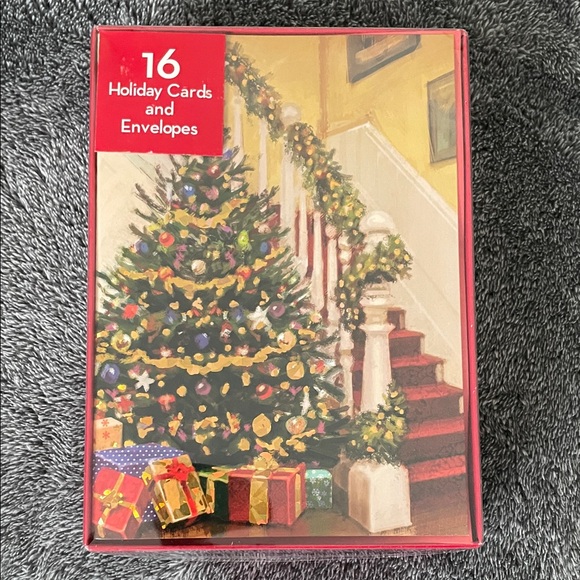 Other - Festive Christmas Tree Holiday Card Set with Envelopes